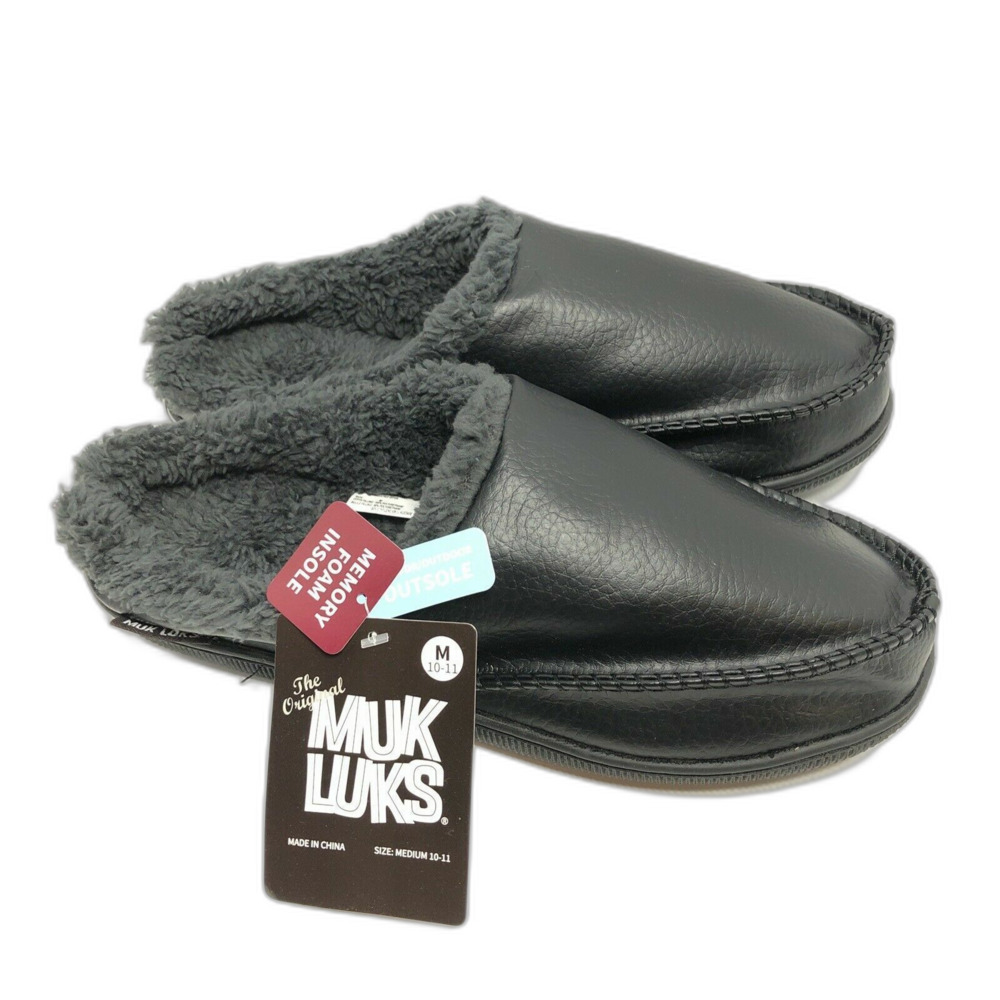 Mukluks Clog Slippers Medium Size 10-11 Black
